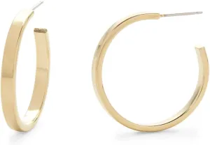 1 inch Gold Plated Medium Hoop Earrings - Women's Hoop Earrings - Gifts for Mom