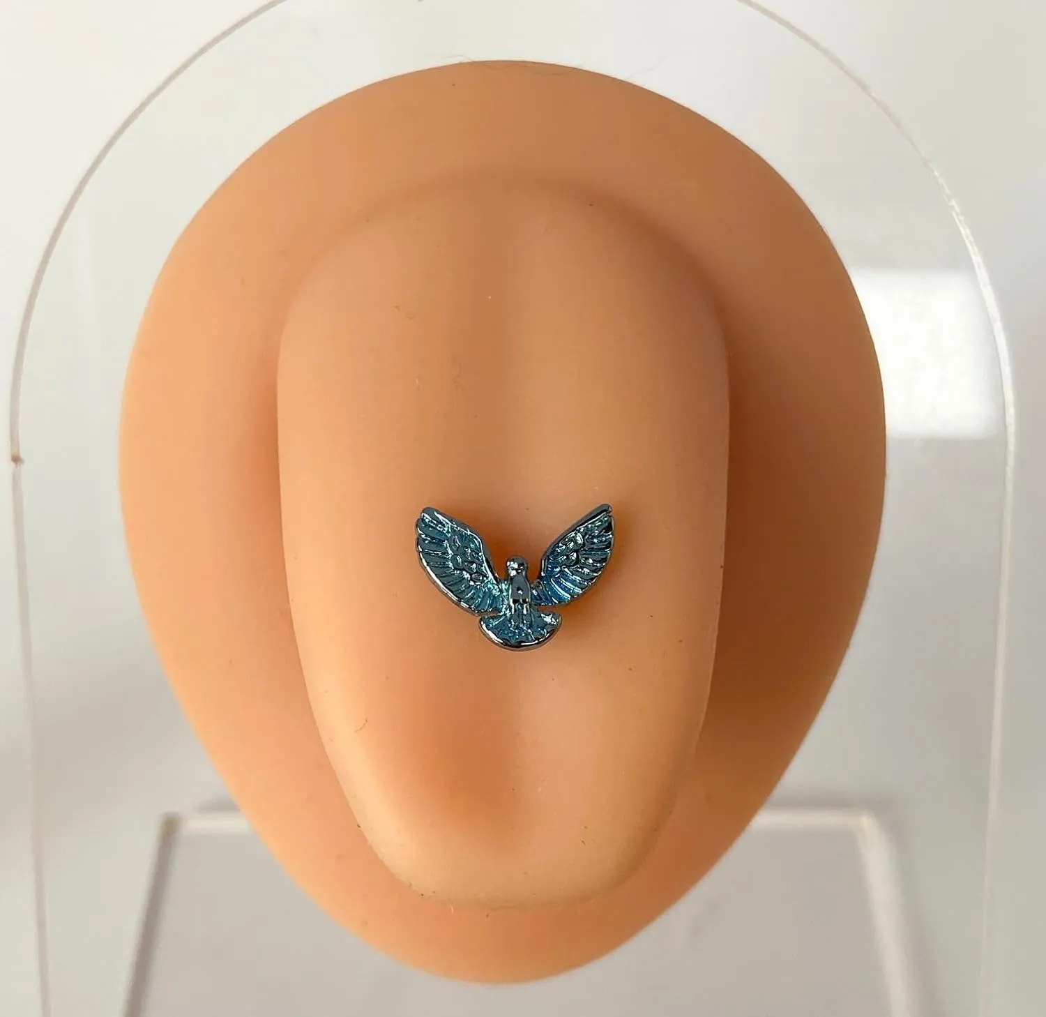 1 Piece of Unique Titanium Anodized Eagle Tongue Ring -14g - Body Jewelry