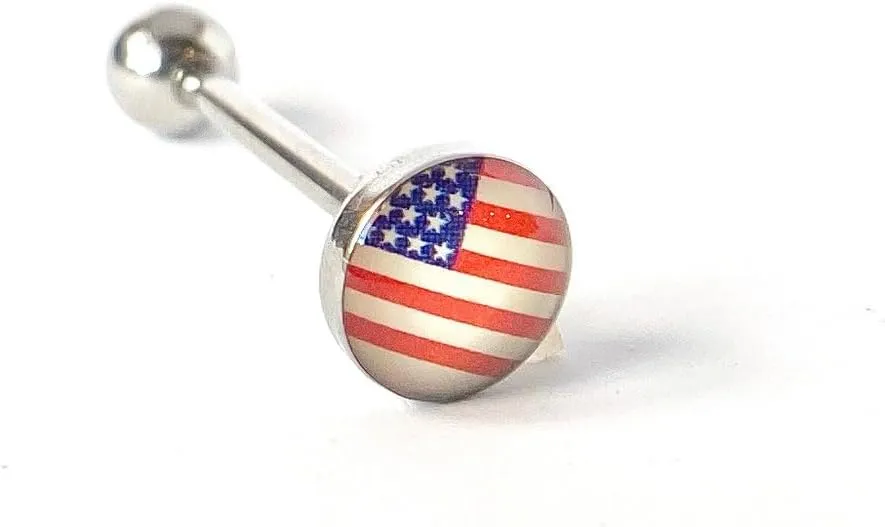 1 Piece Unique Dome Logo Tongue Ring - Includes Bad Words and More - Body Jewelry