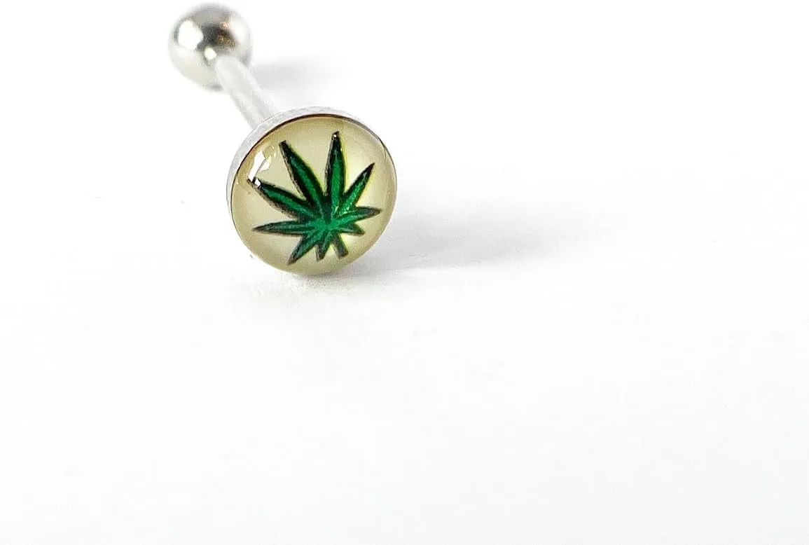 1 Piece Unique Dome Logo Tongue Ring - Includes Bad Words and More - Body Jewelry