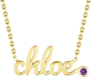 10K 14K 18K Solid Gold Custom Name Necklace - Personalized Customizable Necklaces for Women Her Name Customize Pendant Necklace for Birthday Engagement Christmas