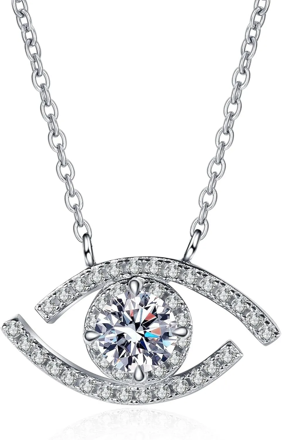 14K Gold 0.5 Carat Evil Eye Diamond Necklace with Micro-set Diamond - Mystical Elegance in Diamond Pendant for the Spiritual Seeker