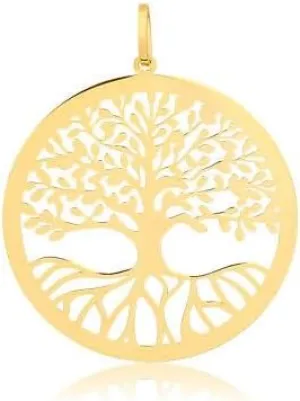 14K Gold Tree of Life Necklace Elegant Pendant Symbolic Gift for Women Dainty Charm 15mm Fine Jewelry