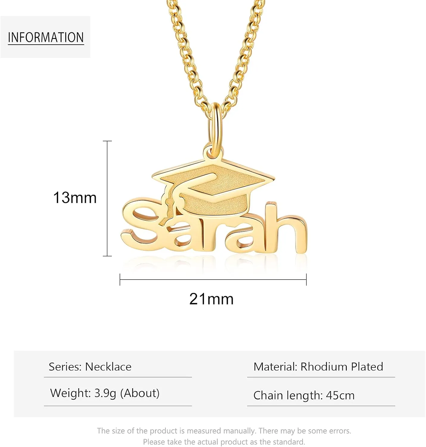 2024 Graduation Gifts for Her - Custom Name Necklaces for Women - Personalized Nameplate Pendant Jewelry - Anniversary Birthday Gifts