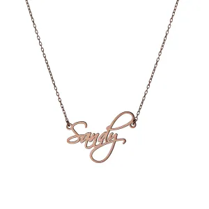 8k Solid Gold Custom Made Pendant Personalized Jewelry, Personalized Name Necklace Sterling Silver Pendant, Adjustable Chain by HStudio