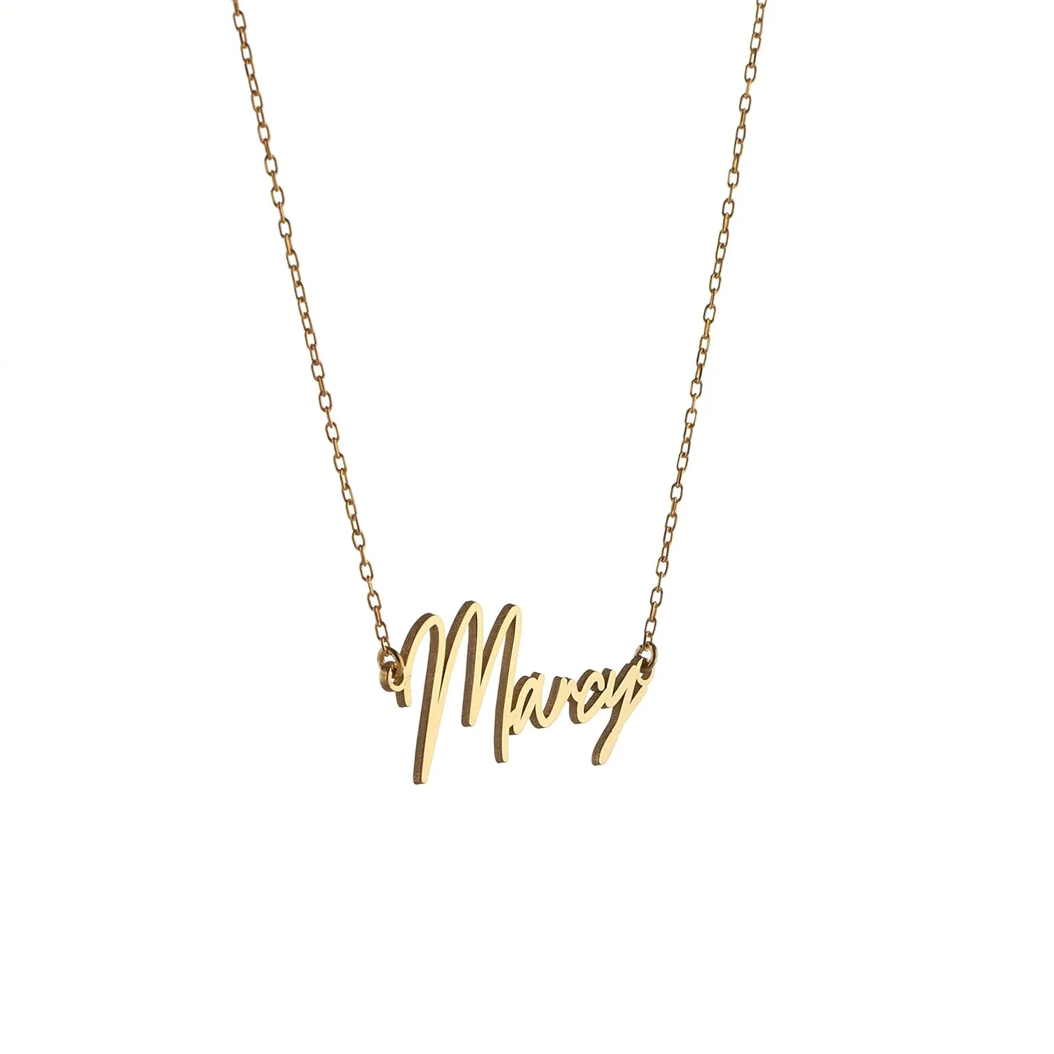 8k Solid Gold Custom Name Necklace Personalized, Gold Name Necklace Personalized, Customizable Gift Name Necklace, Adjustable Chain by HStudio