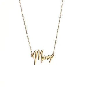 8k Solid Gold Custom Name Necklace Personalized, Gold Name Necklace Personalized, Customizable Gift Name Necklace, Adjustable Chain by HStudio
