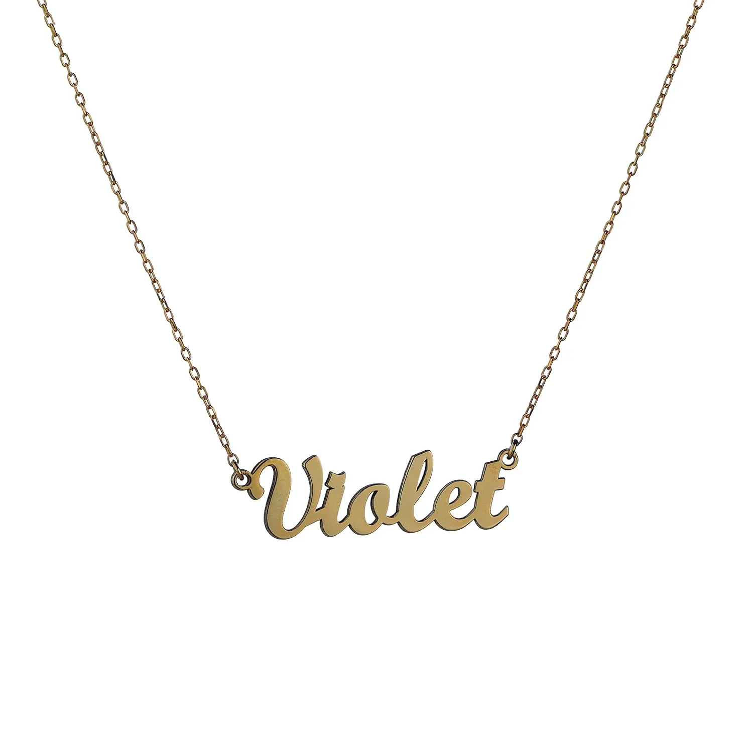 8k Solid Gold Name Necklace Personalized, Custom Name Necklaces for Women Jewelry Adjustable Chain by HStudio