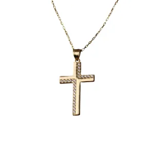 925 Silver Elegant Cross Necklace with Stones - Beautiful Religious Pendant, Christian Jewelry Gift for Men and Women
