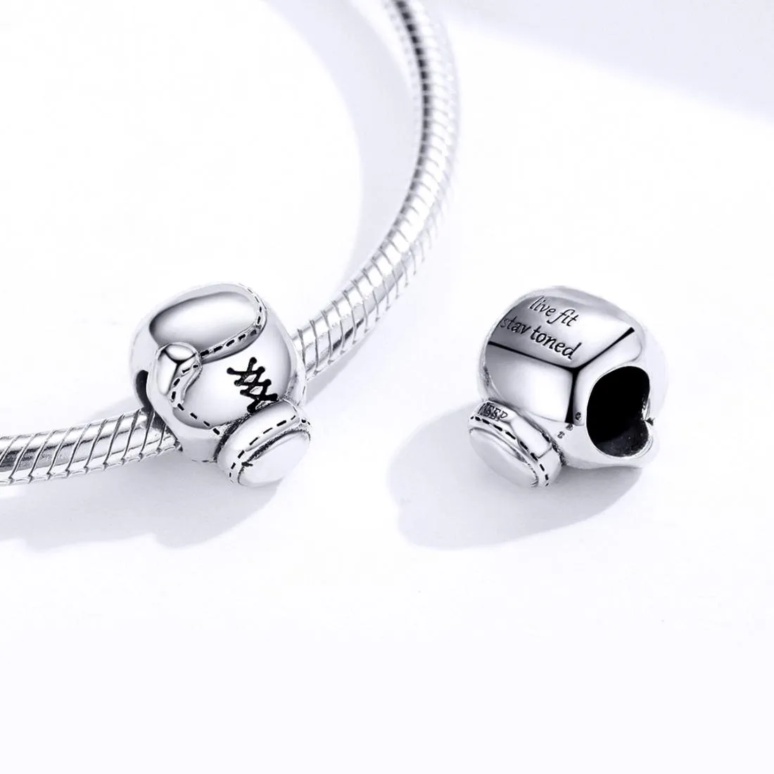 925 Sterling Silver Beaded Diy Boxing Bracelet