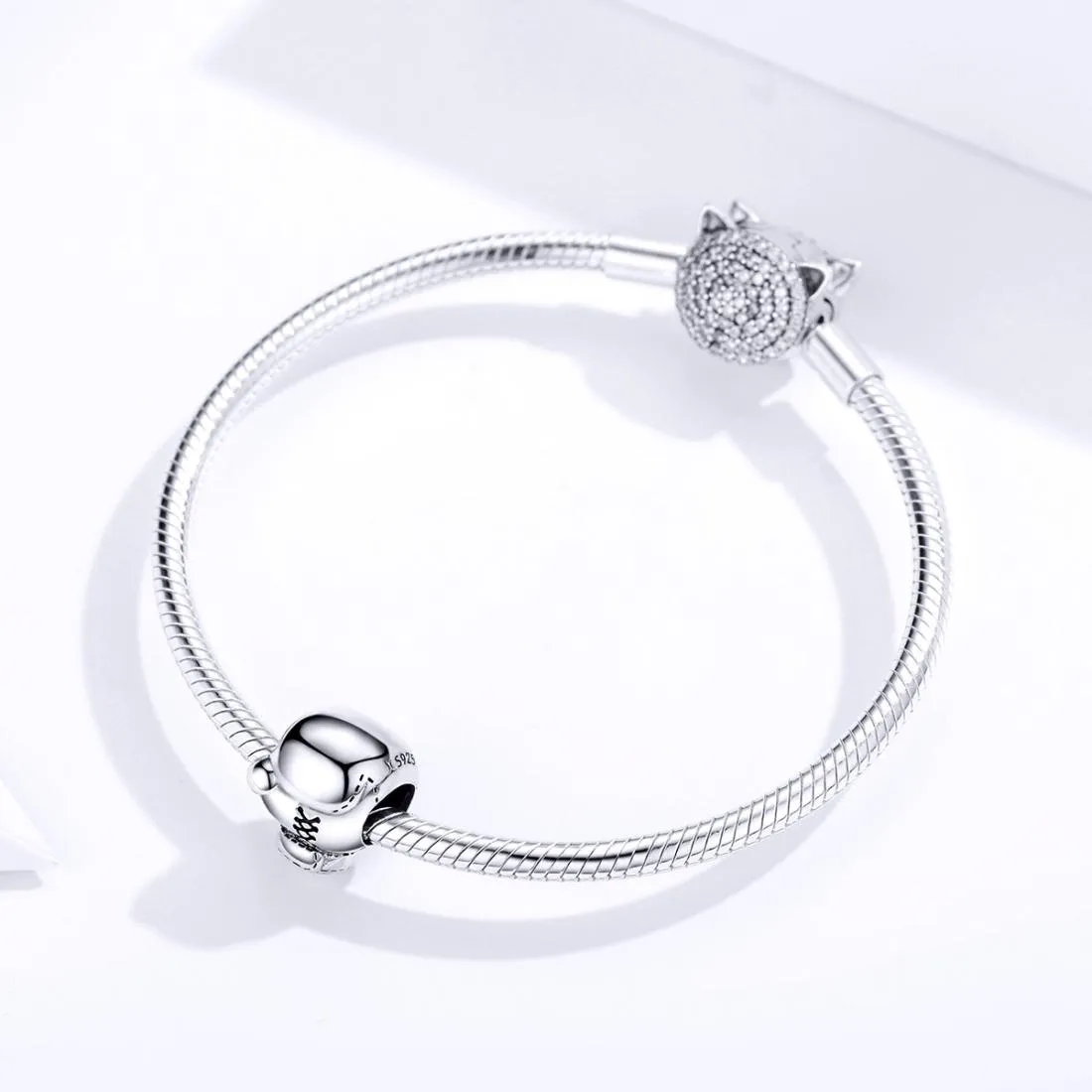 925 Sterling Silver Beaded Diy Boxing Bracelet