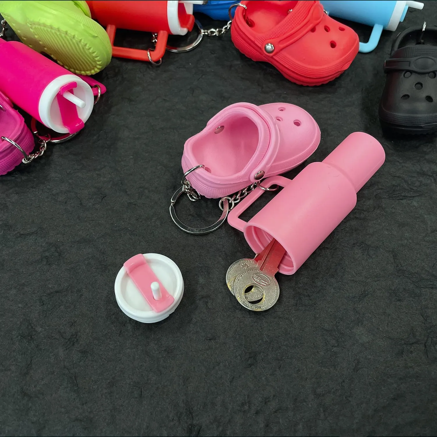 Accessories for Stanley Cup,Cute Cup Key Charms for Women Purse Cute Shoes Keychain Mini Slippers Small Hole Pendant