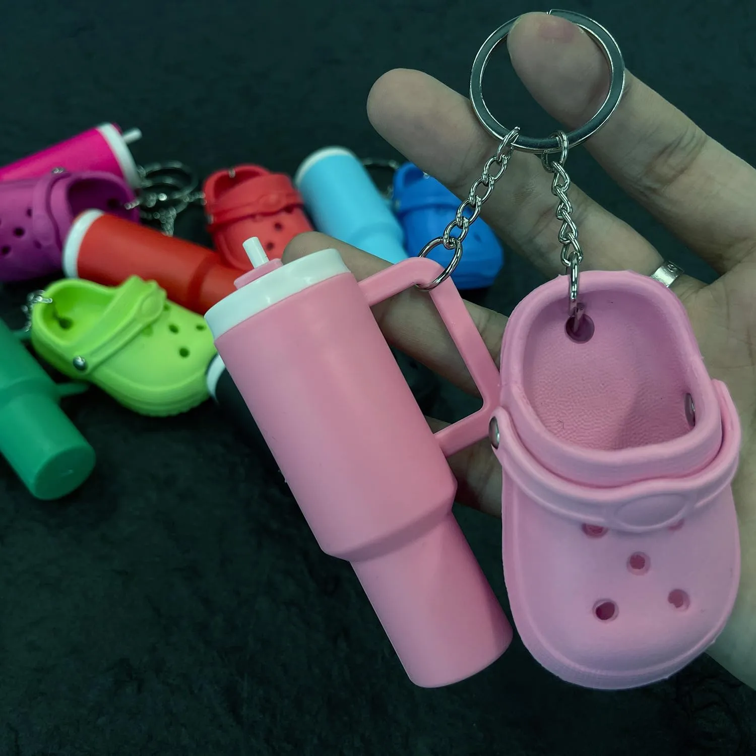 Accessories for Stanley Cup,Cute Cup Key Charms for Women Purse Cute Shoes Keychain Mini Slippers Small Hole Pendant