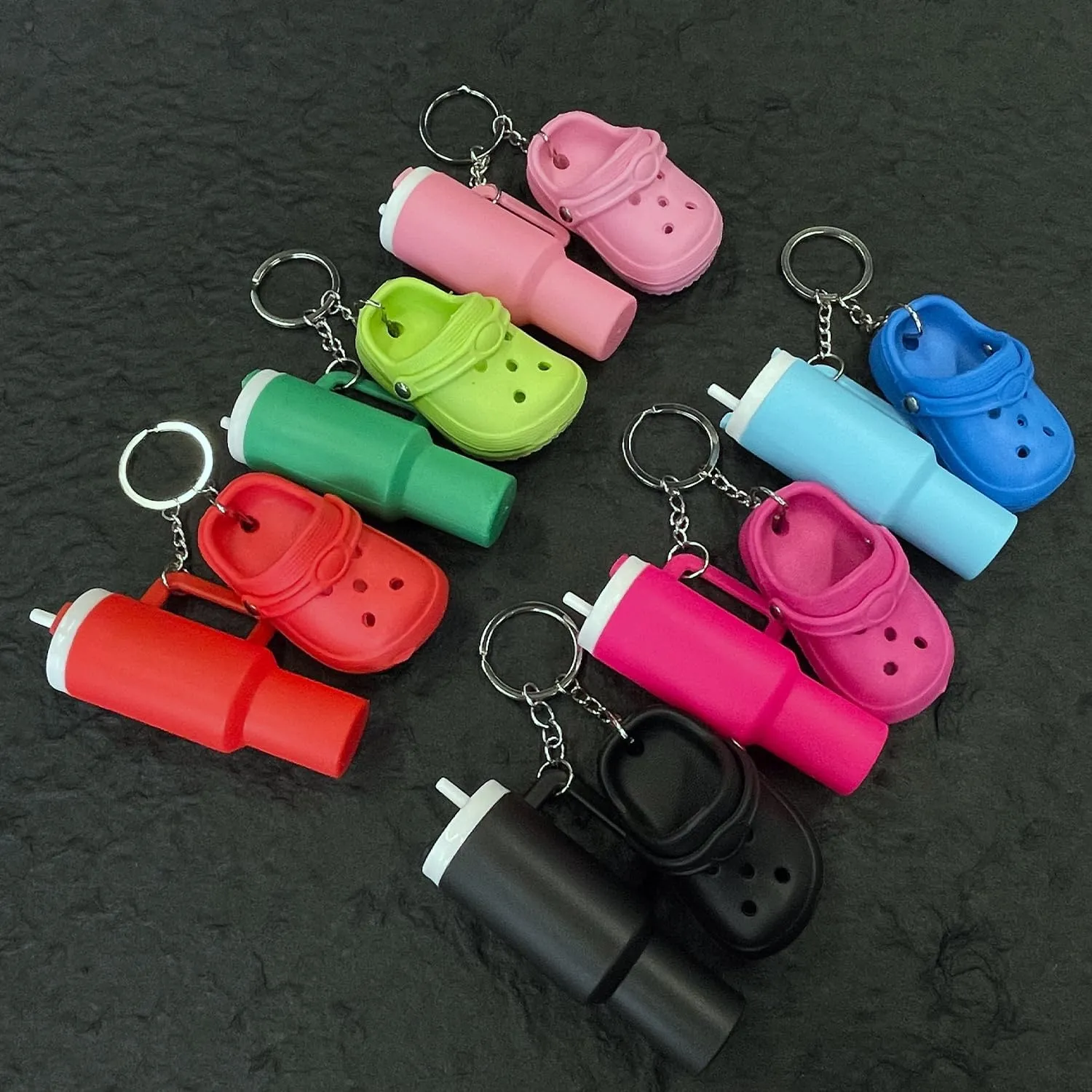 Accessories for Stanley Cup,Cute Cup Key Charms for Women Purse Cute Shoes Keychain Mini Slippers Small Hole Pendant