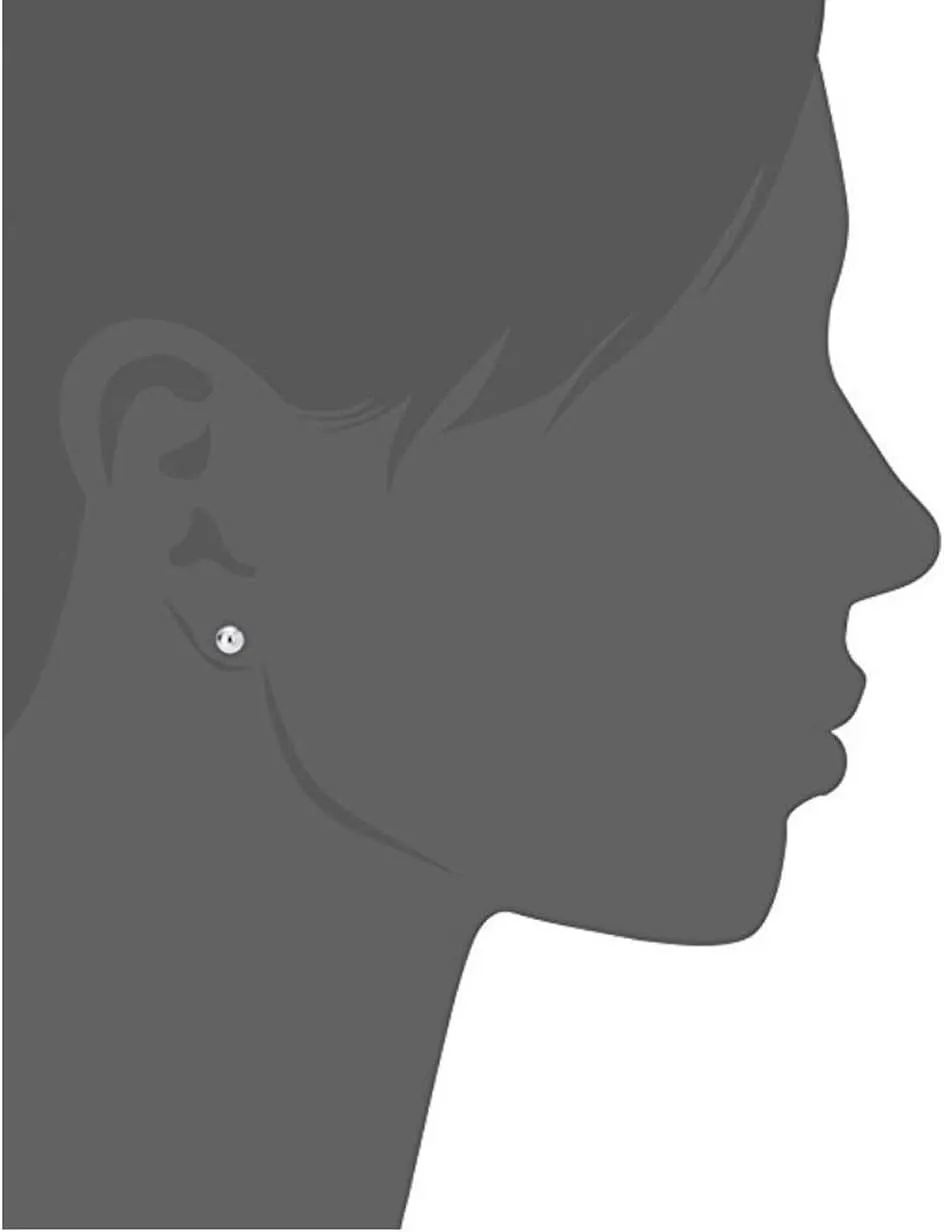 Adabele Authentic Solid Sterling Silver 3mm to 8mm Round Ball Stud Earrings Hypoallergenic Nickel Free Cute Dot Ear Studs Womem Fine Jewelry