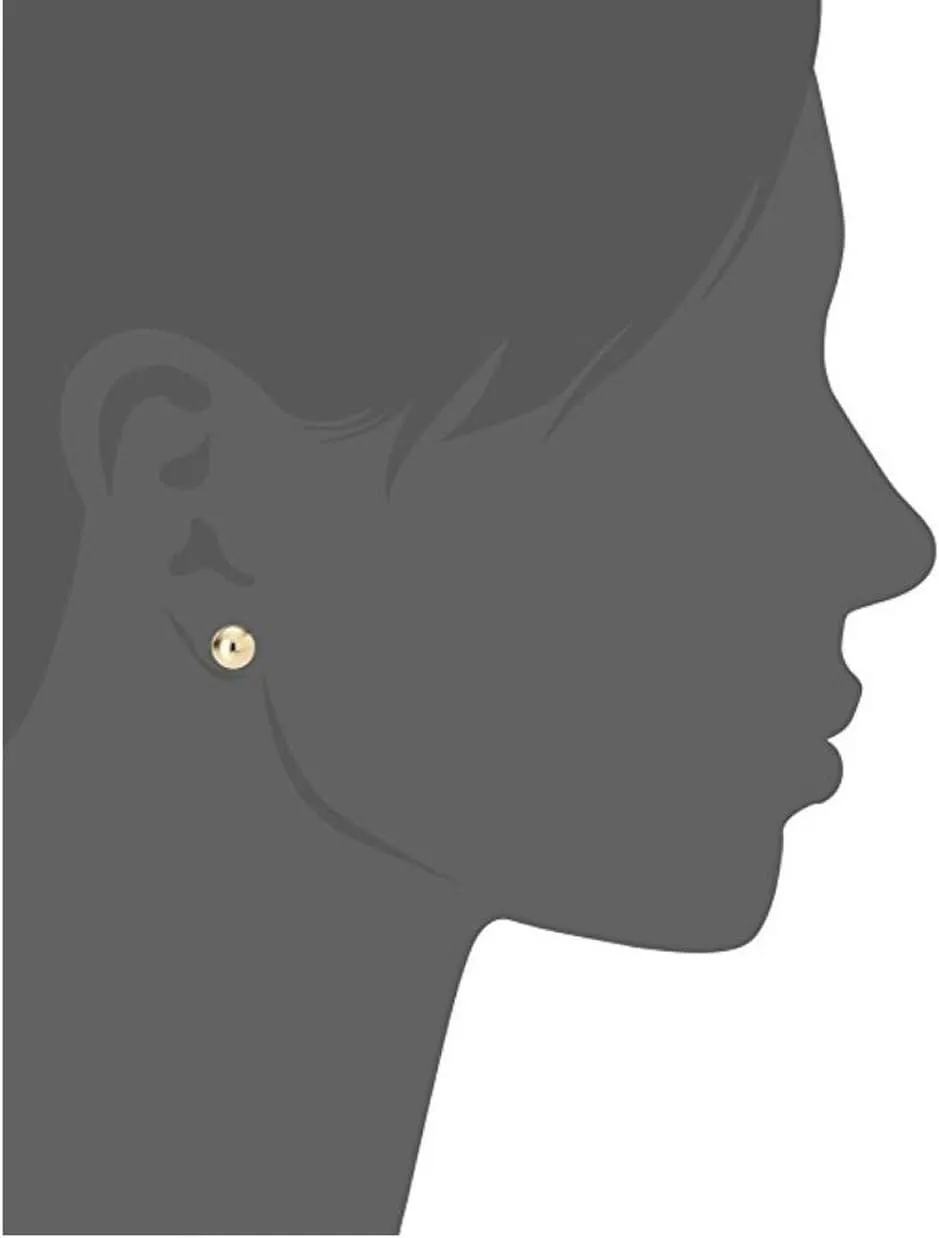 Adabele Authentic Solid Sterling Silver 3mm to 8mm Round Ball Stud Earrings Hypoallergenic Nickel Free Cute Dot Ear Studs Womem Fine Jewelry