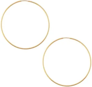 Adabele Authentic Sterling Silver Endless Round Ring Hoop Earrings 10mm Tiny to 60mm Large Thin Hypoallergenic Nickel Free Women Jewelry