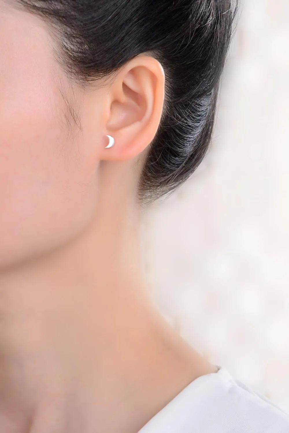 Adabele Authentic Sterling Silver Tiny Stud Earrings Circle Dot Triangle Star Moon Bar Minimalist Hypoallergenic Nickel Free Women Fine Jewelry