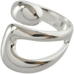 Adjustable Sterling Silver Rings 925 Double Lines Shape Personality Ring Fine Jewelry for Women Party Accessories