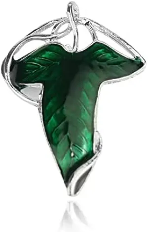 Alloy Elven Leaf Brooch - Green Leaf Clasp Pin - Elven Cloak Clasp - Costume Accessory - Movie Inspired - Gift for Elves Fans