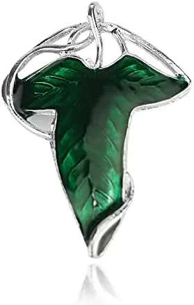 Alloy Elven Leaf Brooch - Green Leaf Clasp Pin - Elven Cloak Clasp - Costume Accessory - Movie Inspired - Gift for Elves Fans