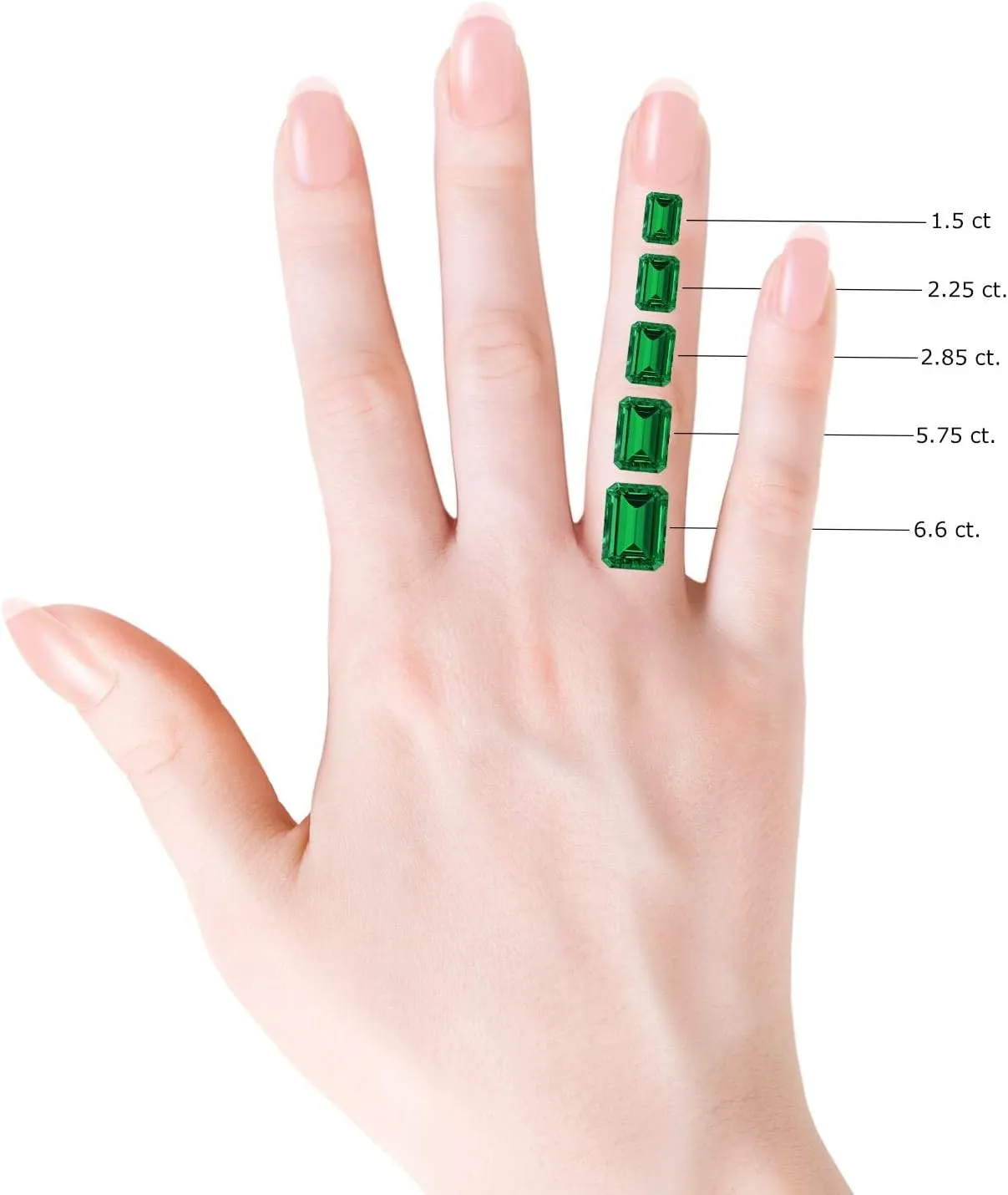 Angara Emerald-Cut Lab Grown Emerald Halo Knife-Edge Shank Engagement Ring in 14K Solid Gold/Platinum | Birthday, Anniversary, Wedding Jewelry Gift for Women