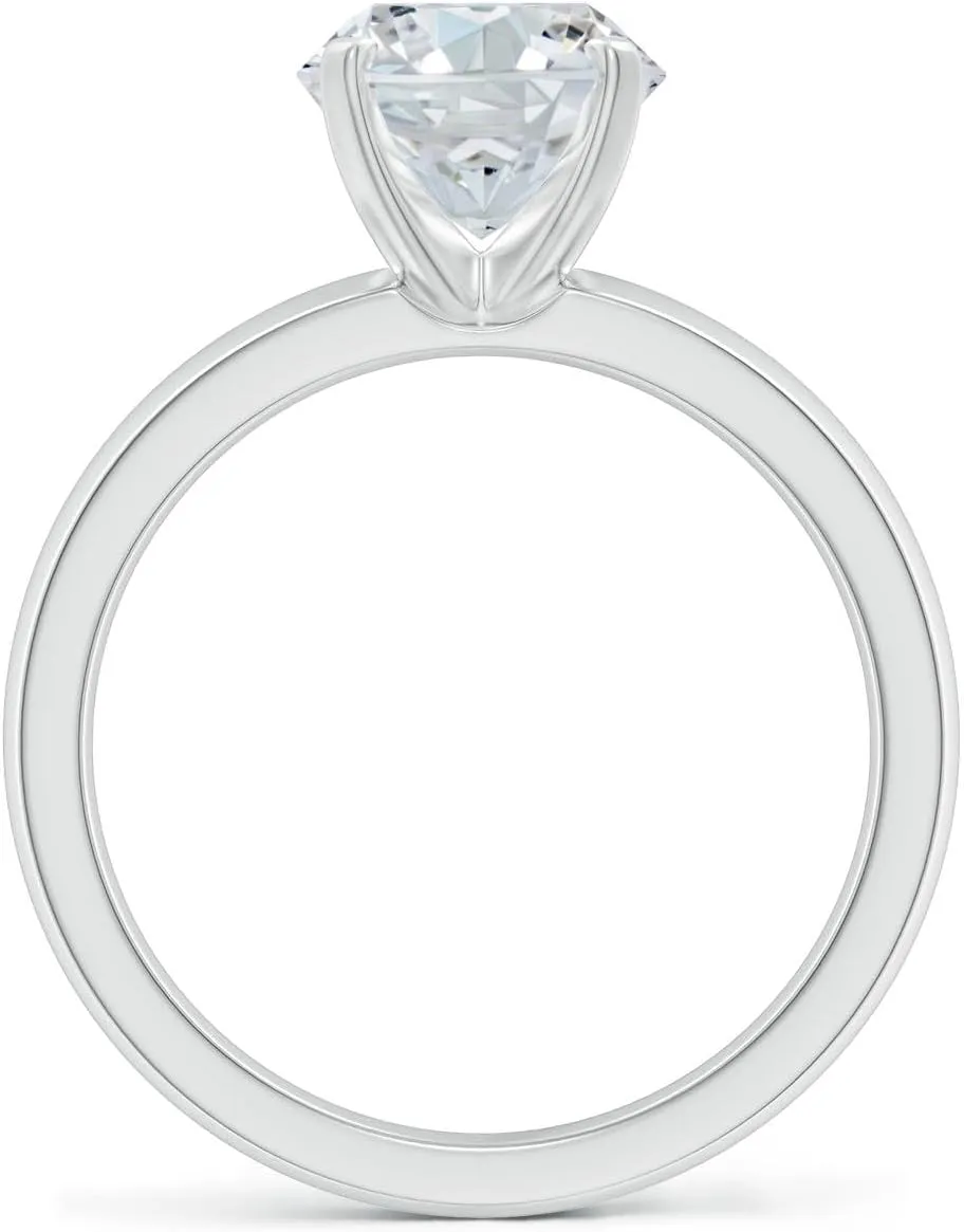 Angara IGI Certified 1-5 ct Lab Grown Prong-Set Oval Diamond Solitaire Engagement Ring in 14K Solid Gold/Platinum | April Birthstone, Birthday, Anniversary, Wedding Jewelry Gift for Women