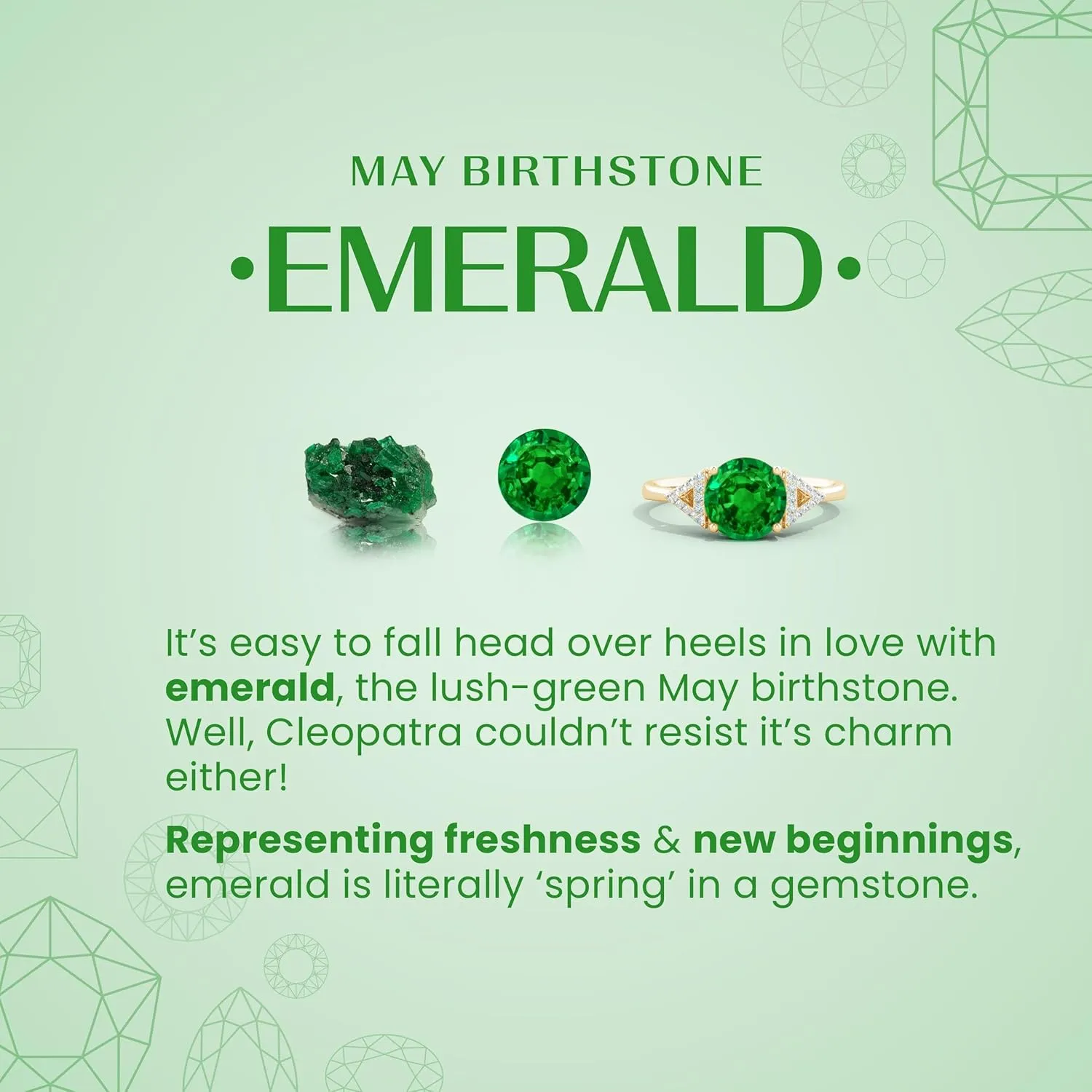 Angara Lab Grown Emerald Bypass Ring with Diamond Leaf in 14K Solid Gold/Platinum | May Birthstone, Birthday, Engagement, Anniversary, Wedding Jewelry Gift for Women