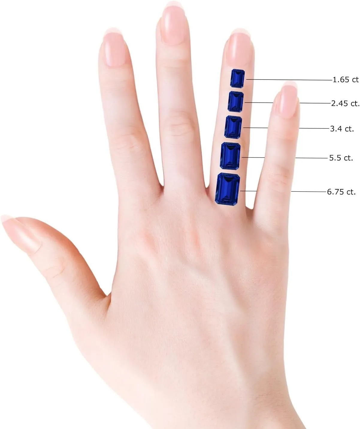 Angara Lab Grown Emerald-Cut Solitaire Sapphire Infinity Twist Ring in 14K Solid Gold/Platinum | Birthday, Engagement, Anniversary, Wedding Jewelry Gift for Women