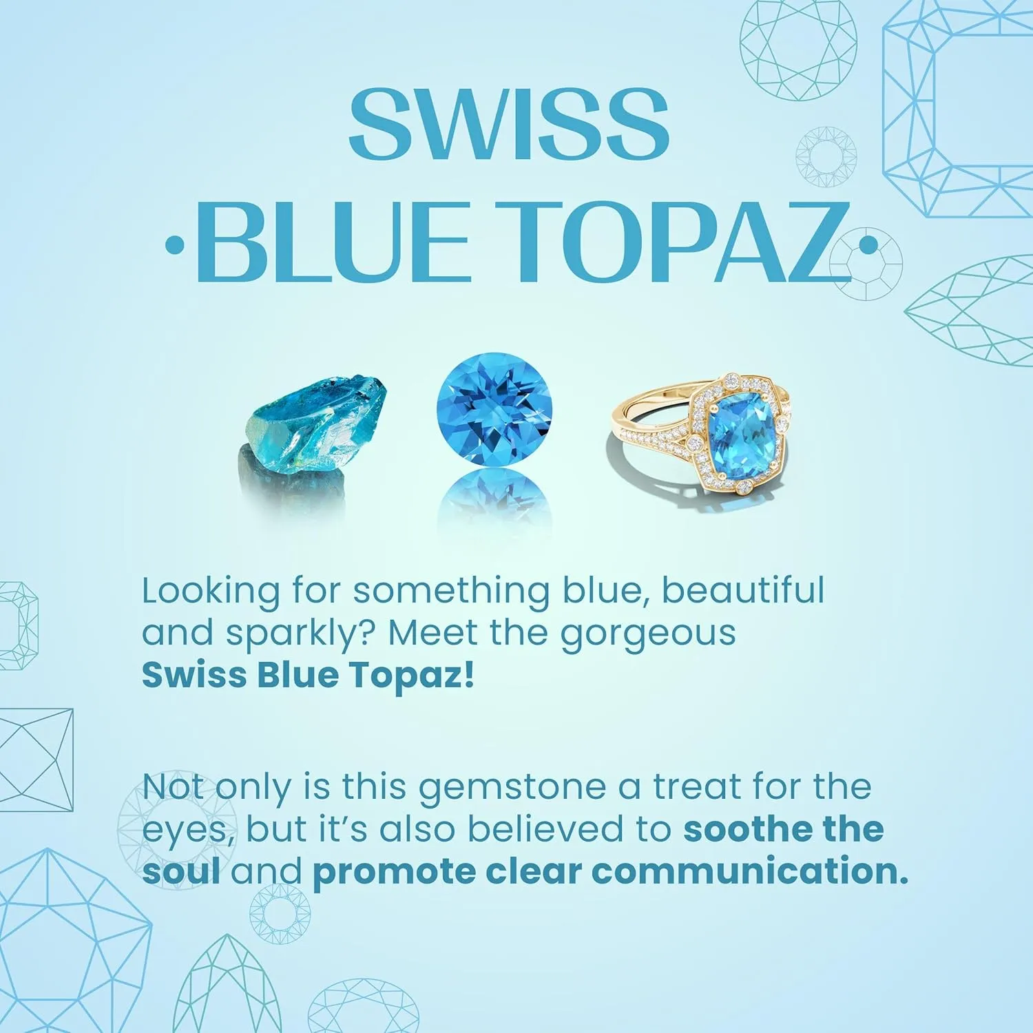 Angara Natural GIA Certified Kite-Shaped Step-Cut 10.21 ct Swiss Blue Topaz Halo Split Shank Ring in 14K Solid Gold/Platinum for Women | November Birthstone Jewelry for Women