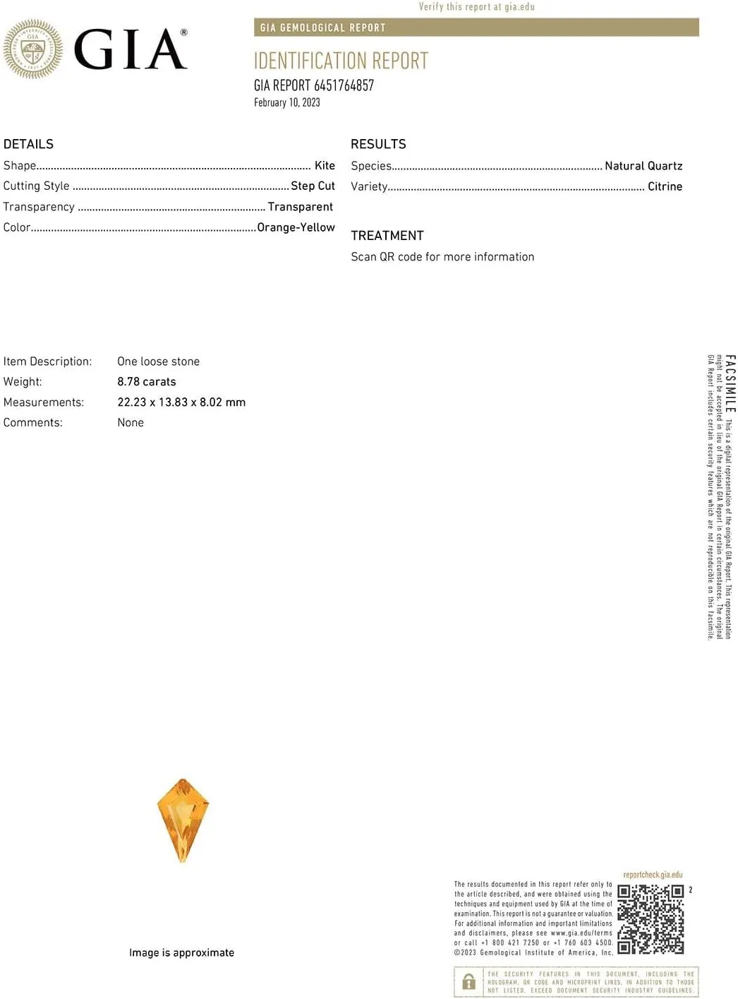 Angara Natural GIA Certified Kite-Shaped Step-Cut 8.78 ct Citrine Halo Split Shank Ring in 14K Solid Gold/Platinum for Women | November Birthstone Jewelry for Women