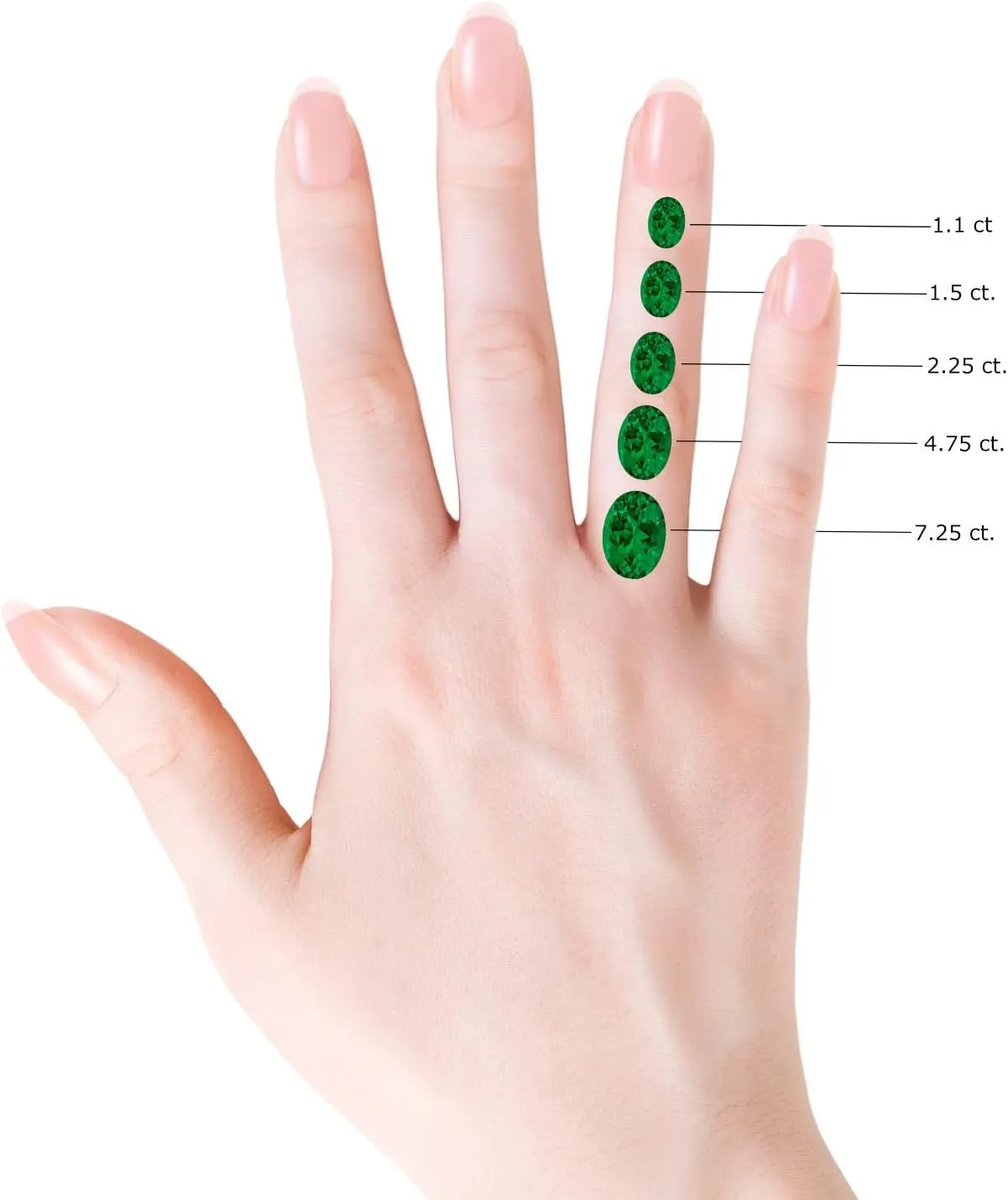 Angara Solitaire Oval Lab Grown Emerald Split Shank Engagement Ring with Trio Diamonds in Silver / 14K Solid Gold/Platinum | Birthday, Anniversary, Wedding Jewelry Gift for Women