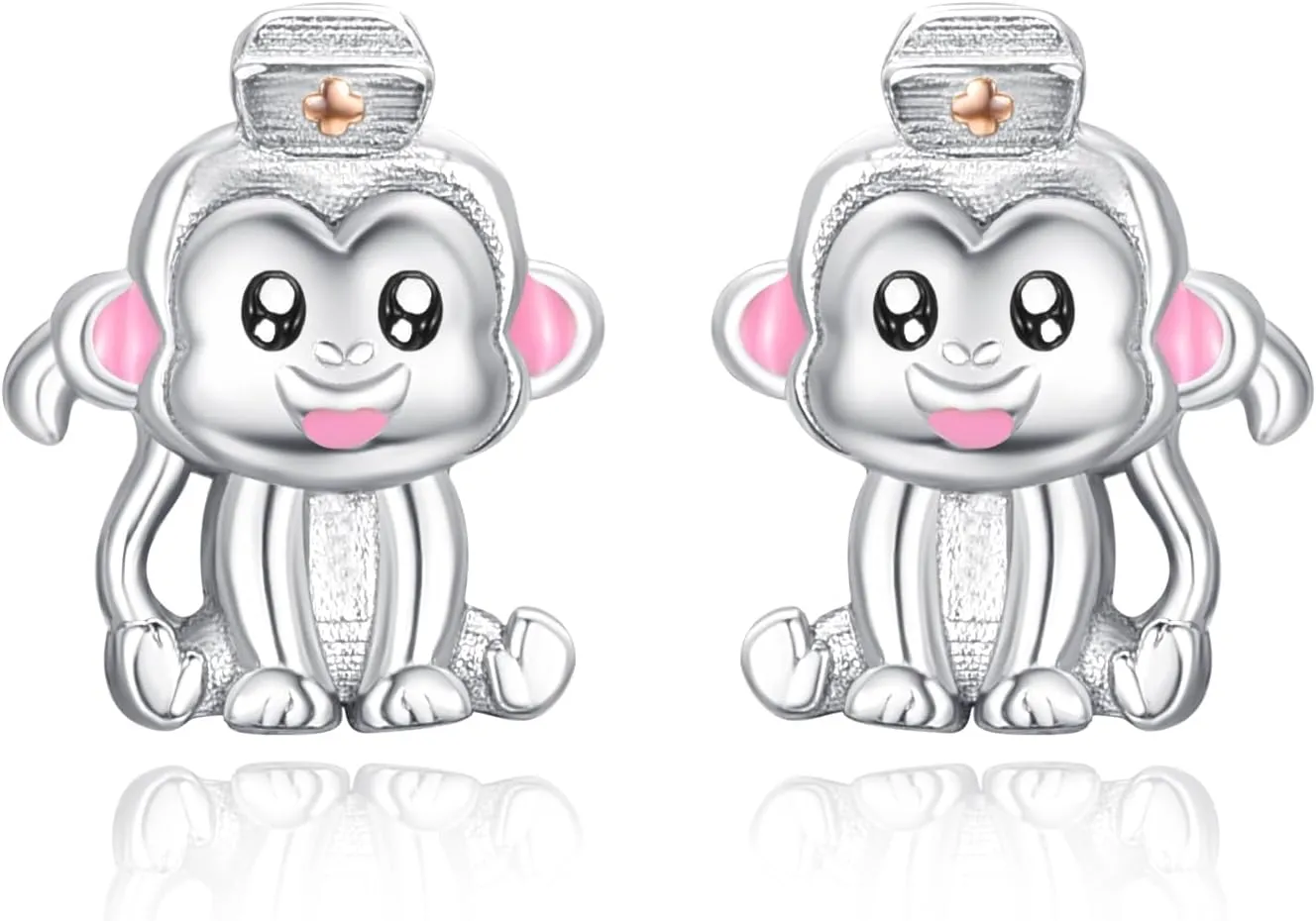 Animal Earrings 925 Sterling Silver Nurse Stud Earrings Cute Animal Earrings Jewelry Nurse Day Gifts for Women