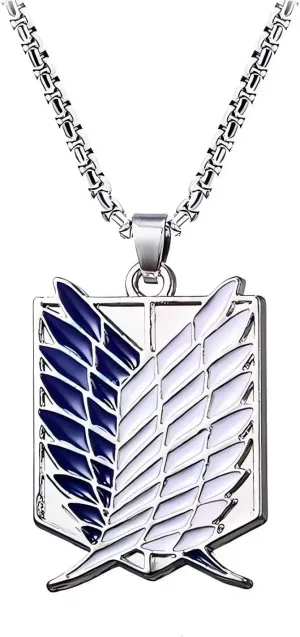 Attack on Titan Merch, Wings of Freedom Cosplay Necklace, Investigation Corps Pendant Necklace Investigation Anime Attack on Titan Lovers