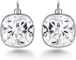 Bella Drop Earrings Crystals 18K White Gold Plated Hypoallergenic Dangle Earrings Jewelry for Women