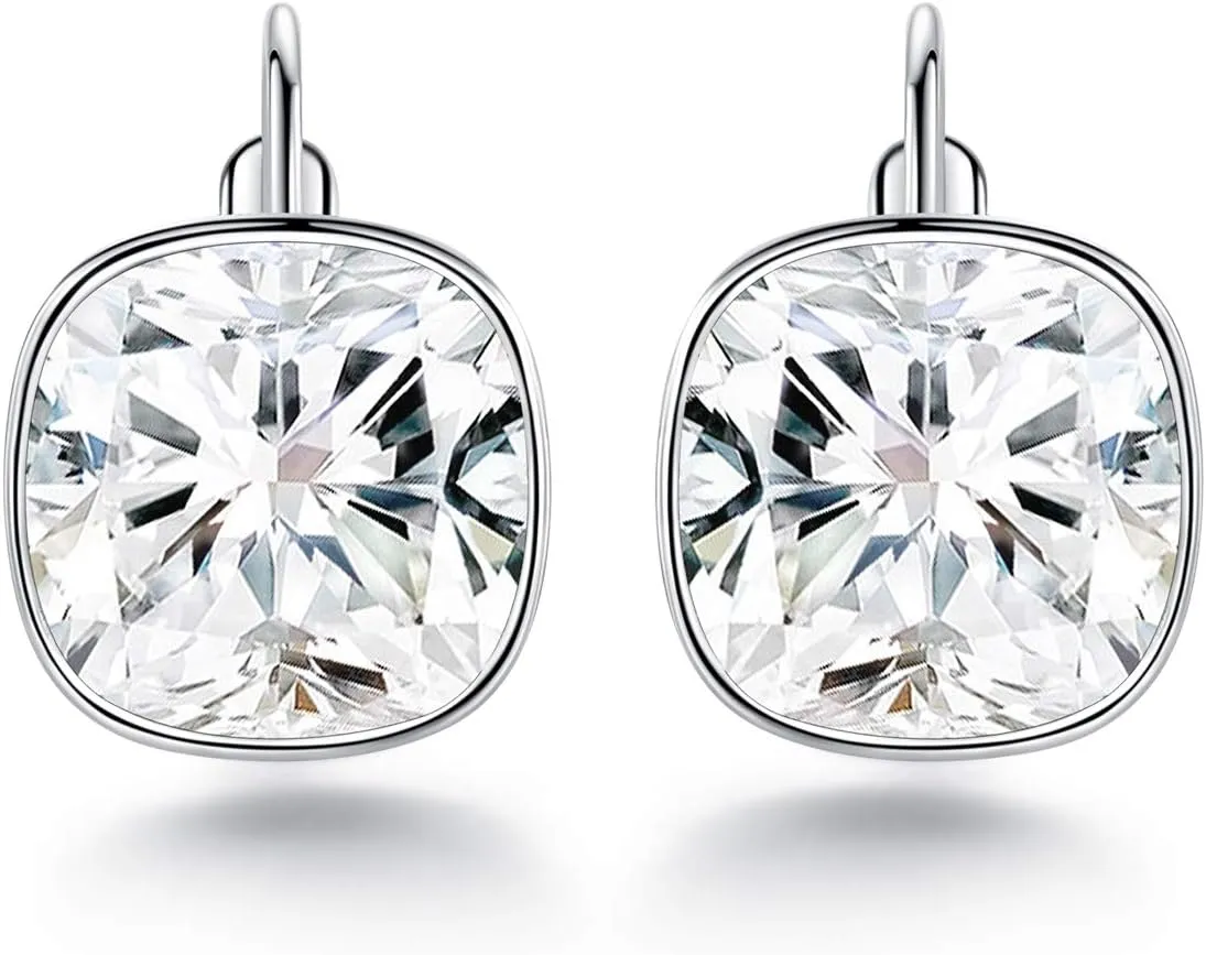 Bella Drop Earrings Crystals 18K White Gold Plated Hypoallergenic Dangle Earrings Jewelry for Women