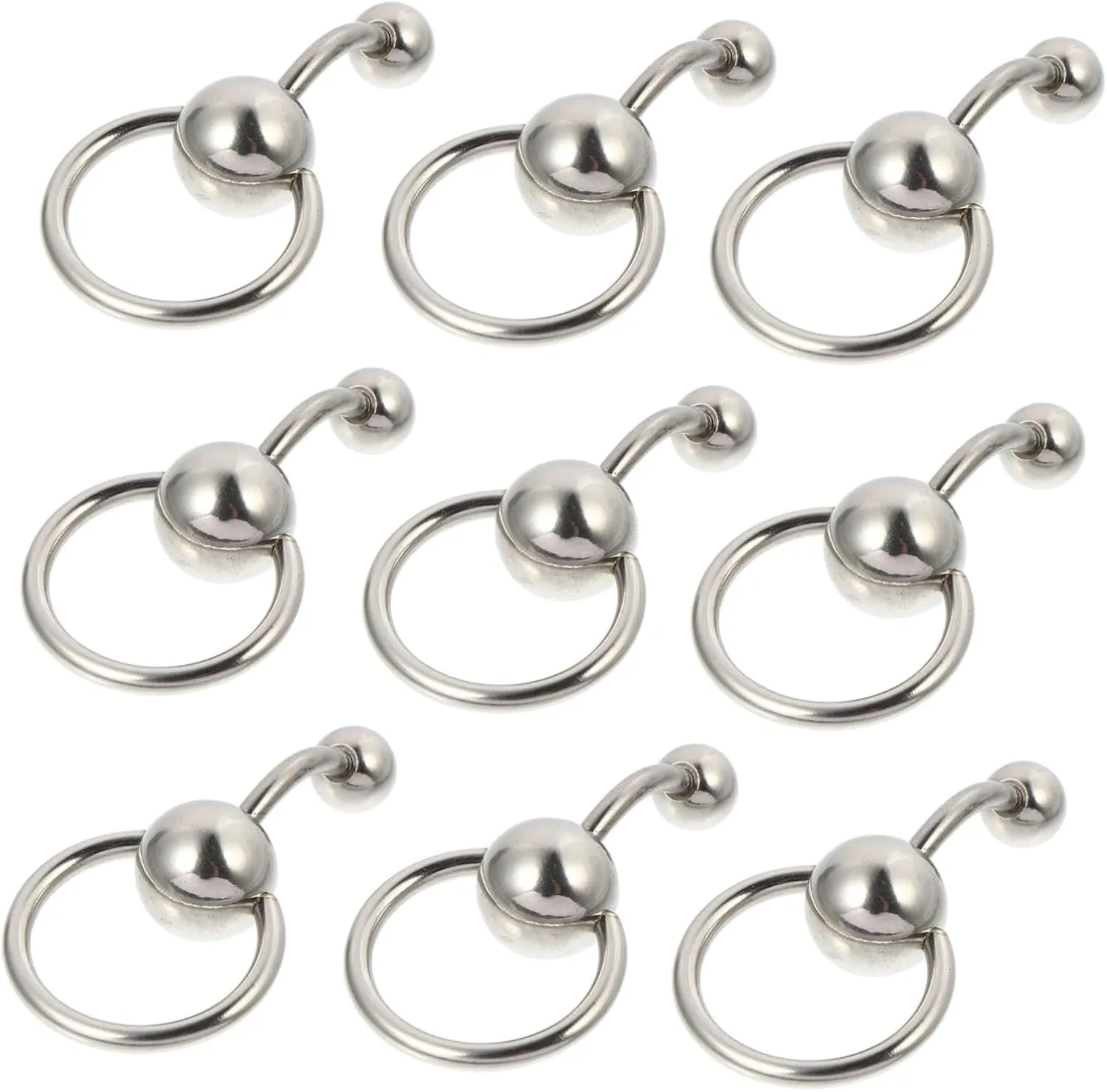 BESPORTBLE Ring Navel Navel Women for Button Piercing Body Belly Ring Navel Ring Belly Decoration Silver Titanium