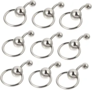 BESPORTBLE Ring Navel Navel Women for Button Piercing Body Belly Ring Navel Ring Belly Decoration Silver Titanium
