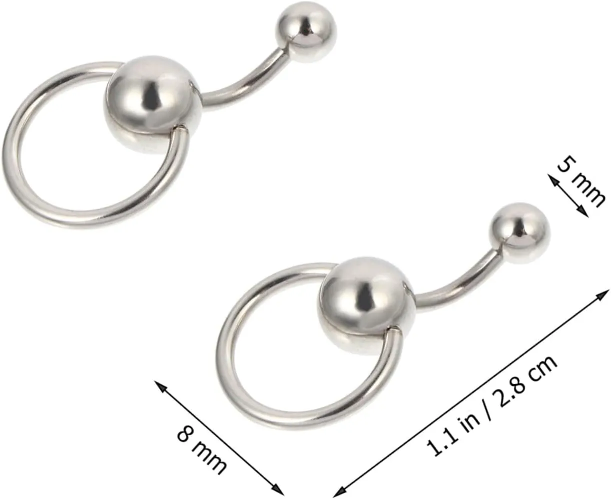 BESPORTBLE Ring Navel Navel Women for Button Piercing Body Belly Ring Navel Ring Belly Decoration Silver Titanium