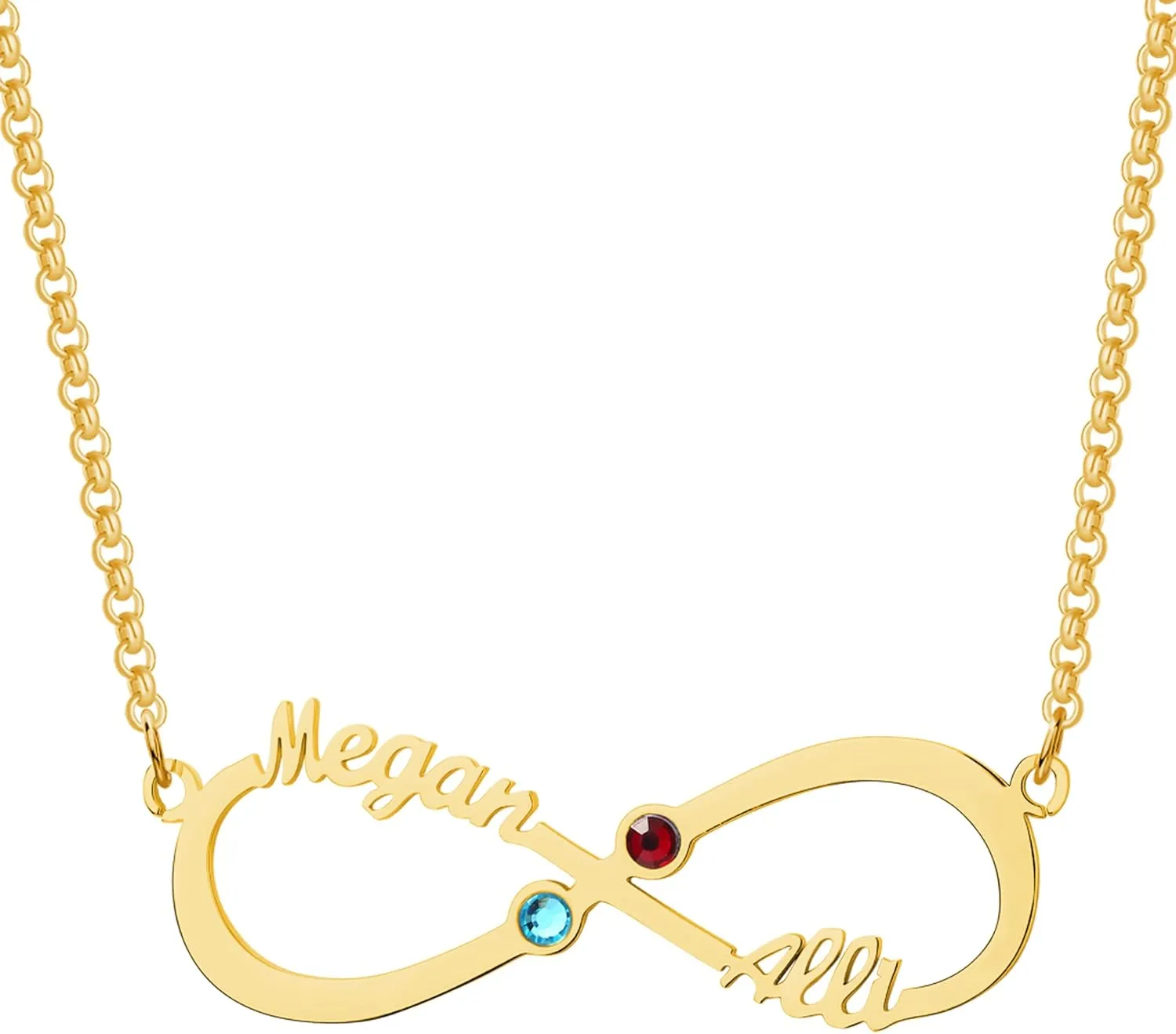 Birth Flower Necklace Custom Name Necklace Personalized Birth Month Flower Necklace in 18K Gold/Rose Gold Plated Engrave Birth Flower Name Necklace for Women Her