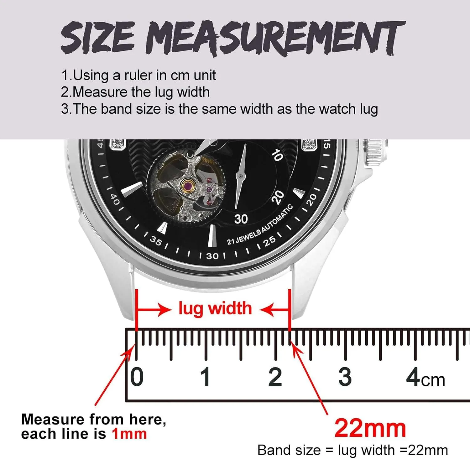 BISONSTRAP Watch Bands, Alligator Embossed Leather Watch Straps, Band Width- 18mm 19mm 20mm 22mm 24mm 26mm