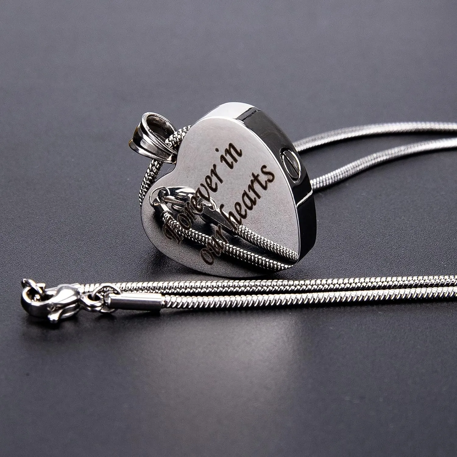 Bivei Urn Necklace for Ashes, Personalized Photo Keepsake Necklaces Cremation Jewelry for Ashes for Women & Men