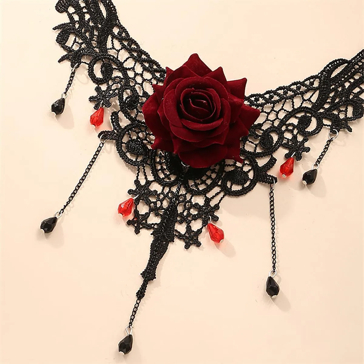 Black Choker Necklace Set Velvet Lace Choker Daisy Gothic Punk Classic Choker