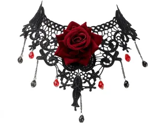 Black Choker Necklace Set Velvet Lace Choker Daisy Gothic Punk Classic Choker