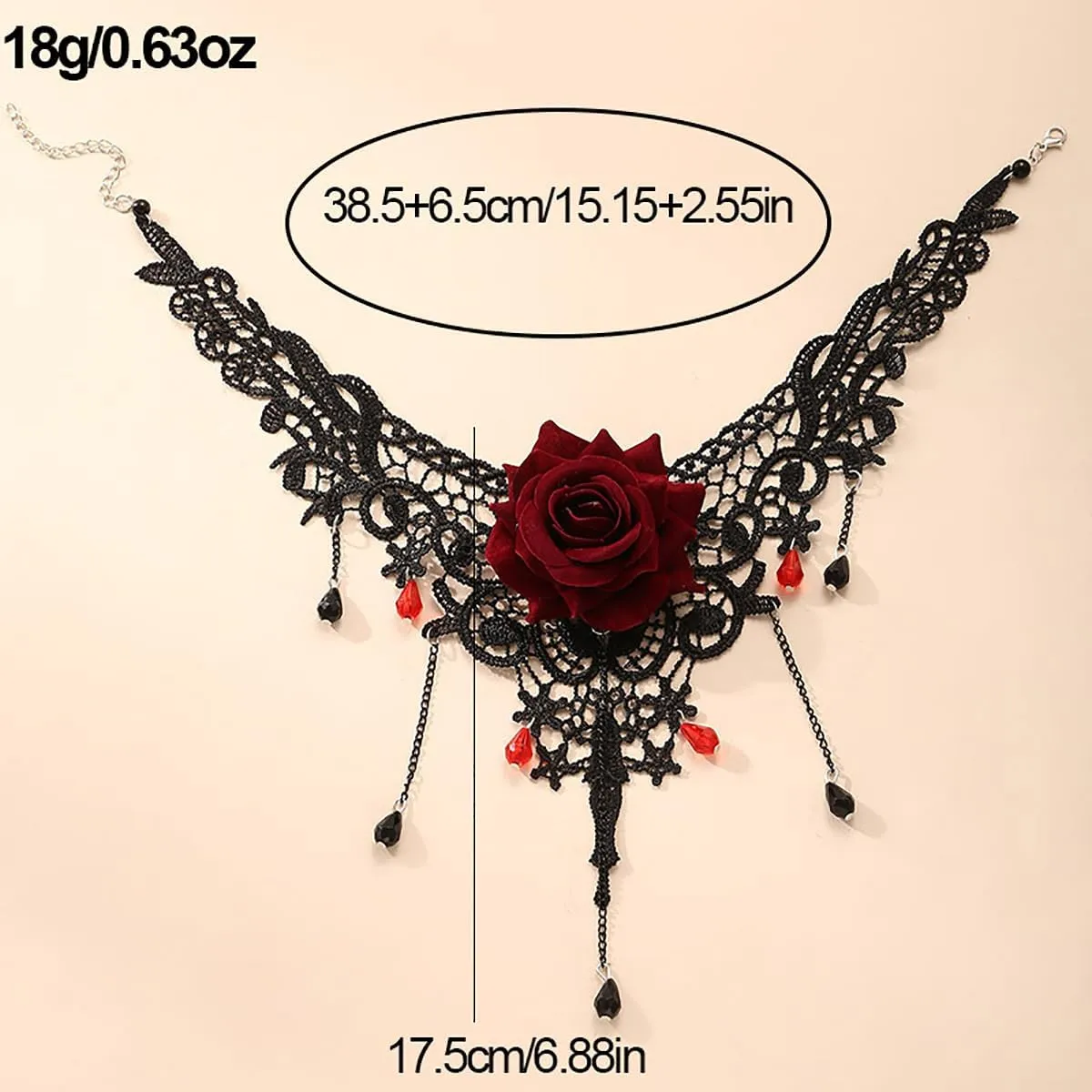 Black Choker Necklace Set Velvet Lace Choker Daisy Gothic Punk Classic Choker