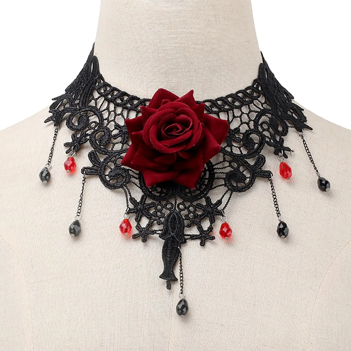 Black Choker Necklace Set Velvet Lace Choker Daisy Gothic Punk Classic Choker