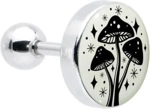 Body Candy 16G Womens 6mm 316L Stainless Steel Glow in the Dark Mystic Mushroom Mens Cartilage Earring Helix Tragus Jewelry 1/4"
