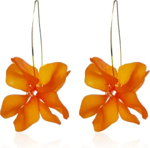 Boho Flower Floral Petal Earrings Flower Hoop Acrylic Dangle Earrings for Women Christmas Valentines Mothers Day Birthday Gifts for Her Women Mom Wife Sister