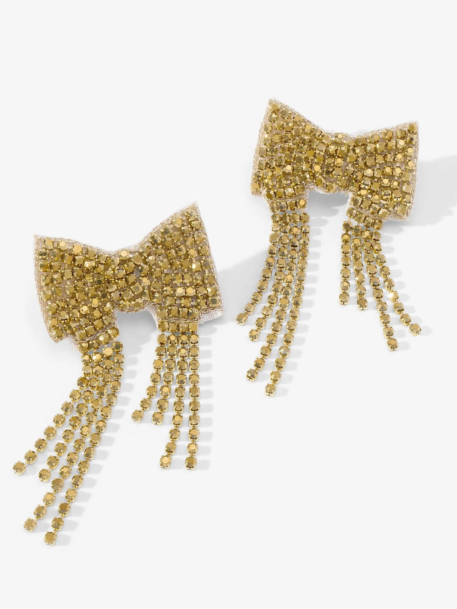 Bow Pave Drop Earrings