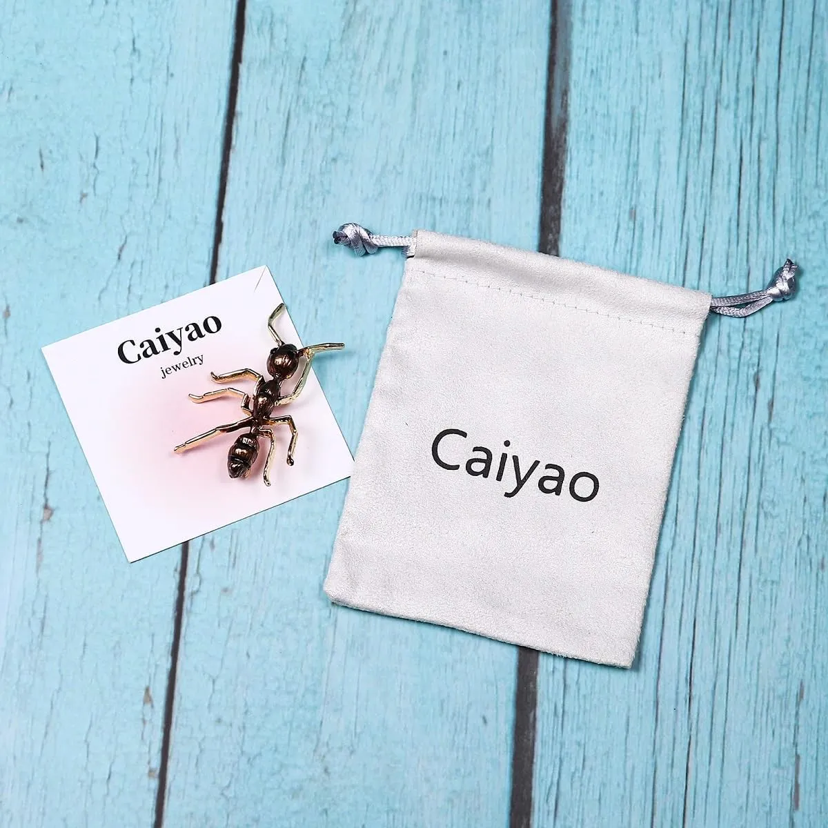 Caiyao Vivid Ant Brooch Enamel Cute Insect Animal Brooch Pins Clothes Bag Accessories Jewelry